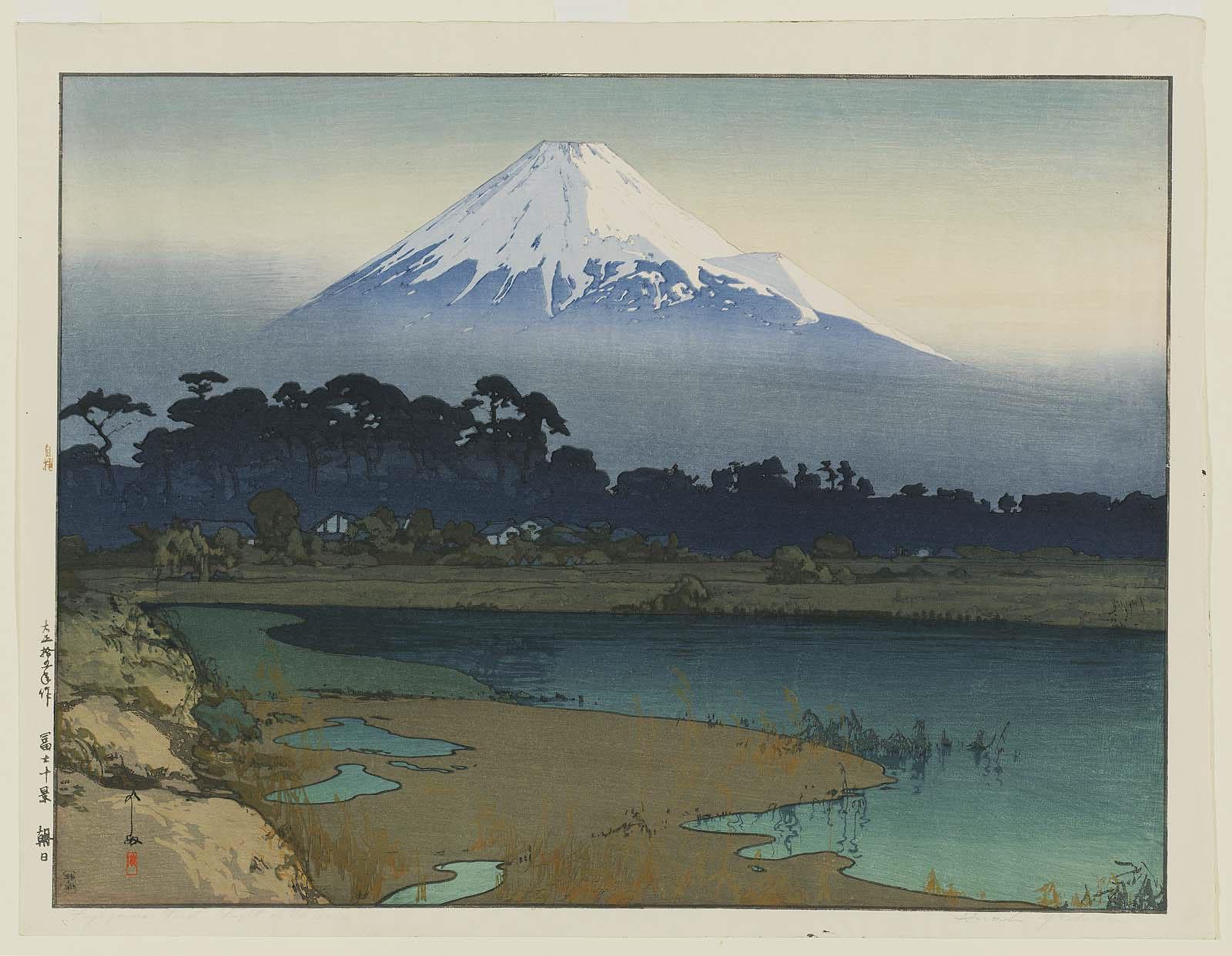 Sunrise (Asahi), from the series Ten Views of Mount Fuji (Fuji 