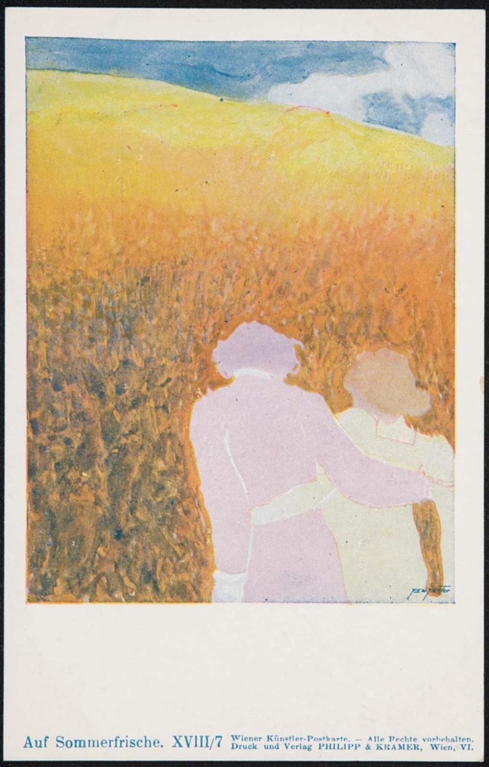 Two women walking in a grassy field, from the series On Holiday – Works ...