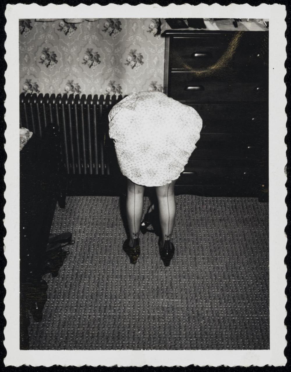 Woman bending over in dress and stockings – Works – Museum of Fine Arts,  Boston